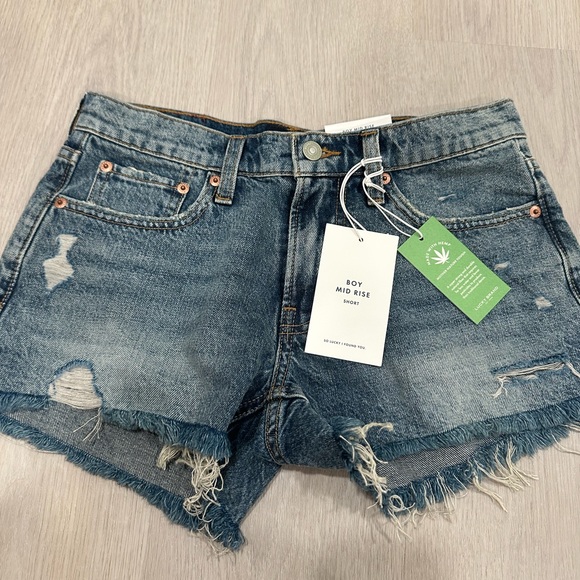 lucky brand boy short mid rise jean shorts. - Picture 1 of 3